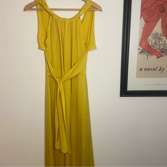How To Lose a Guy in Ten Days DRESS!! Boss Hugo Boss Yellow Silk Gown. Size 6. - Picture 15 of 15